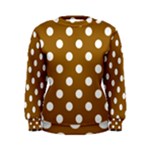 Polka Dots - White on Golden Brown Women s Sweatshirt