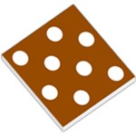 Polka Dots - White on Brown Small Memo Pads