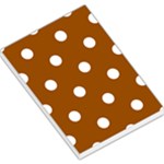 Polka Dots - White on Brown Large Memo Pads