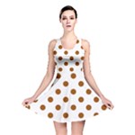 Polka Dots - Brown on White Reversible Skater Dress