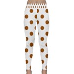 Polka Dots - Brown on White Yoga Leggings