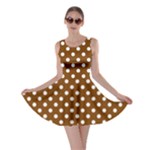 Polka Dots - White on Chocolate Brown Skater Dress