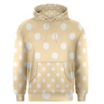 Polka Dots - White on Peach Orange Men s Pullover Hoodie