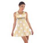 Polka Dots - White on Peach Orange Cotton Racerback Dress