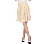 Polka Dots - White on Peach Orange A-Line Skirt