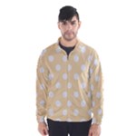 Polka Dots - White on Peach Orange Wind Breaker (Men)