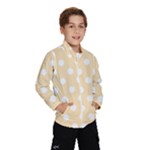 Polka Dots - White on Peach Orange Wind Breaker (Kids)