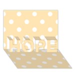 Polka Dots - White on Peach Orange HOPE 3D Greeting Card (7x5)