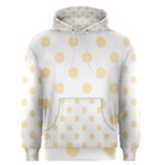 Polka Dots - Peach Orange on White Men s Pullover Hoodie