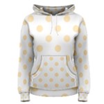 Polka Dots - Peach Orange on White Women s Pullover Hoodie