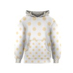 Polka Dots - Peach Orange on White Kid s Pullover Hoodie