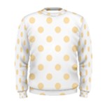 Polka Dots - Peach Orange on White Men s Sweatshirt