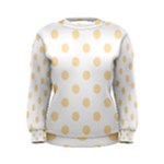 Polka Dots - Peach Orange on White Women s Sweatshirt