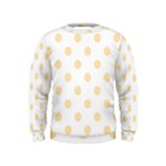 Polka Dots - Peach Orange on White Kid s Sweatshirt