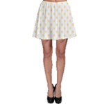 Polka Dots - Peach Orange on White Skater Skirt