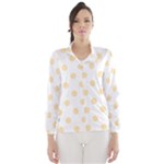 Polka Dots - Peach Orange on White Wind Breaker (Women)