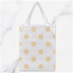 Polka Dots - Peach Orange on White Classic Tote Bag