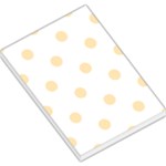 Polka Dots - Peach Orange on White Large Memo Pads