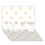 Polka Dots - Peach Orange on White HOPE 3D Greeting Card (7x5)