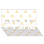 Polka Dots - Peach Orange on White #1 DAD 3D Greeting Card (8x4)