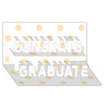 Polka Dots - Peach Orange on White Congrats Graduate 3D Greeting Card (8x4)