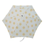 Polka Dots - Peach Orange on White Mini Umbrella