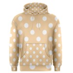 Polka Dots - White on Sunset Orange Men s Pullover Hoodie