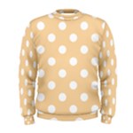 Polka Dots - White on Sunset Orange Men s Sweatshirt