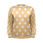 Polka Dots - White on Sunset Orange Women s Sweatshirt