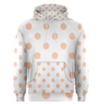 Polka Dots - Apricot Orange on White Men s Pullover Hoodie