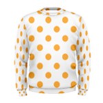 Polka Dots - Pastel Orange on White Men s Sweatshirt