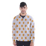 Polka Dots - Pastel Orange on White Wind Breaker (Men)