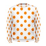 Polka Dots - Dark Orange on White Men s Sweatshirt