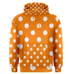 Polka Dots - White on Orange Men s Pullover Hoodie