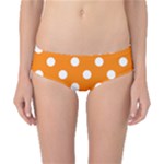 Polka Dots - White on Orange Classic Bikini Bottoms