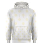 Polka Dots - Cornsilk Yellow on White Men s Pullover Hoodie