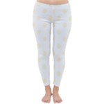 Polka Dots - Cornsilk Yellow on White Winter Leggings