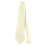 Polka Dots - White on Cream Yellow Necktie (Two Side)