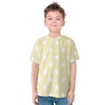 Polka Dots - White on Blond Yellow Kid s Cotton Tee