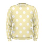 Polka Dots - White on Blond Yellow Men s Sweatshirt