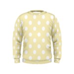 Polka Dots - White on Blond Yellow Kid s Sweatshirt