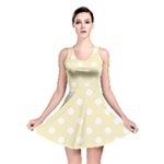 Polka Dots - White on Blond Yellow Reversible Skater Dress