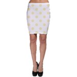 Polka Dots - Blond Yellow on White Bodycon Skirt