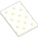 Polka Dots - Blond Yellow on White Large Memo Pads