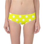 Polka Dots - White on Yellow Classic Bikini Bottoms