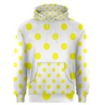 Polka Dots - Yellow on White Men s Pullover Hoodie