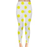 Polka Dots - Yellow on White Women s Leggings