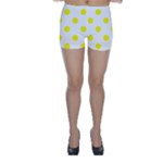 Polka Dots - Yellow on White Skinny Shorts