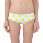 Polka Dots - Yellow on White Classic Bikini Bottoms