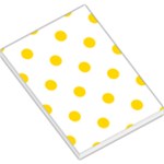 Polka Dots - Gold Yellow on White Large Memo Pads